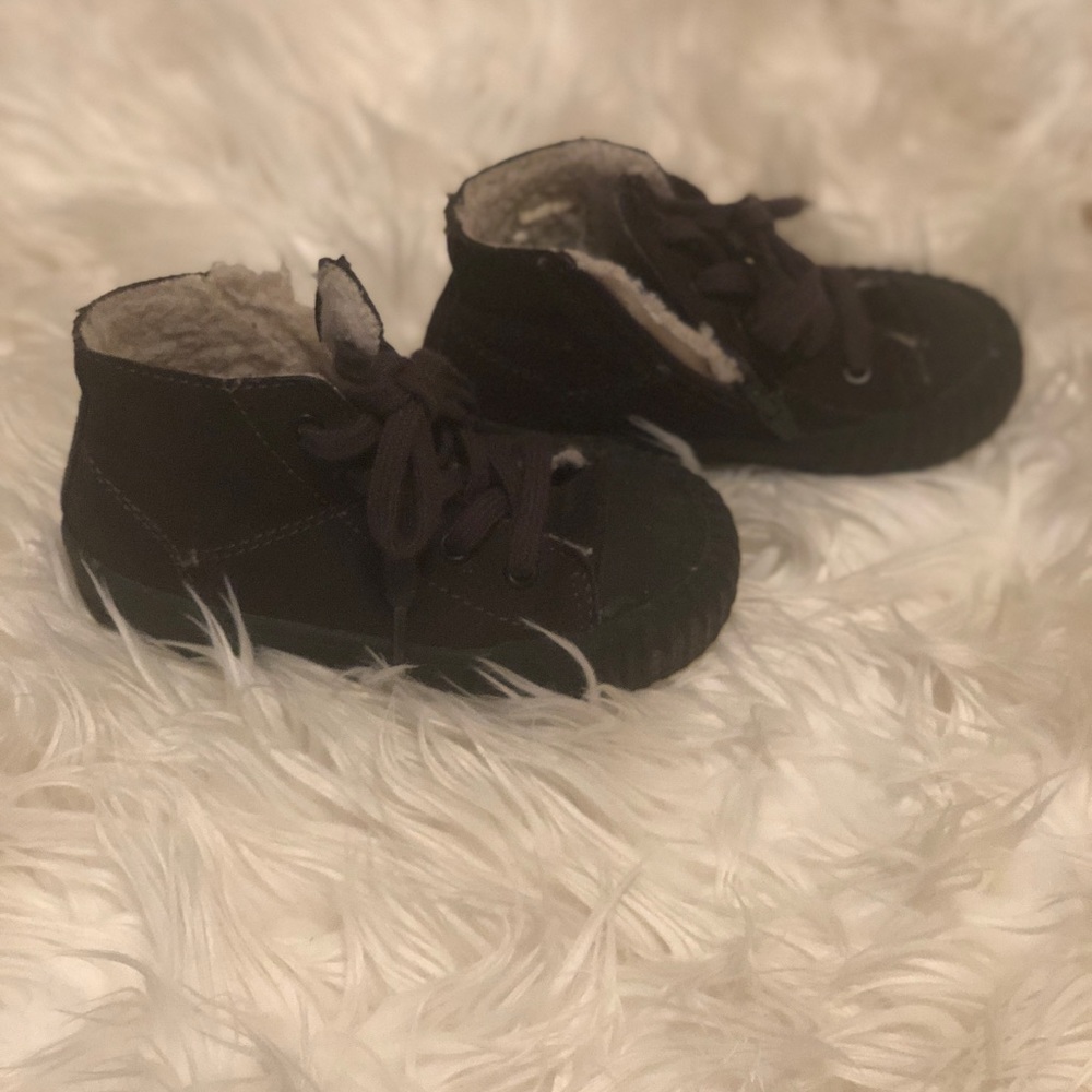 Zara Leather Hightop Sneakers Sz 22, US 6.5 - Picture 4 of 5